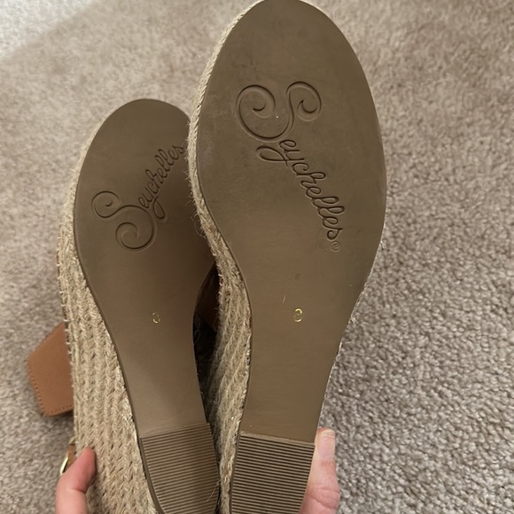 Seychelles espadrilles wedge tan leather - Picture 3 of 4